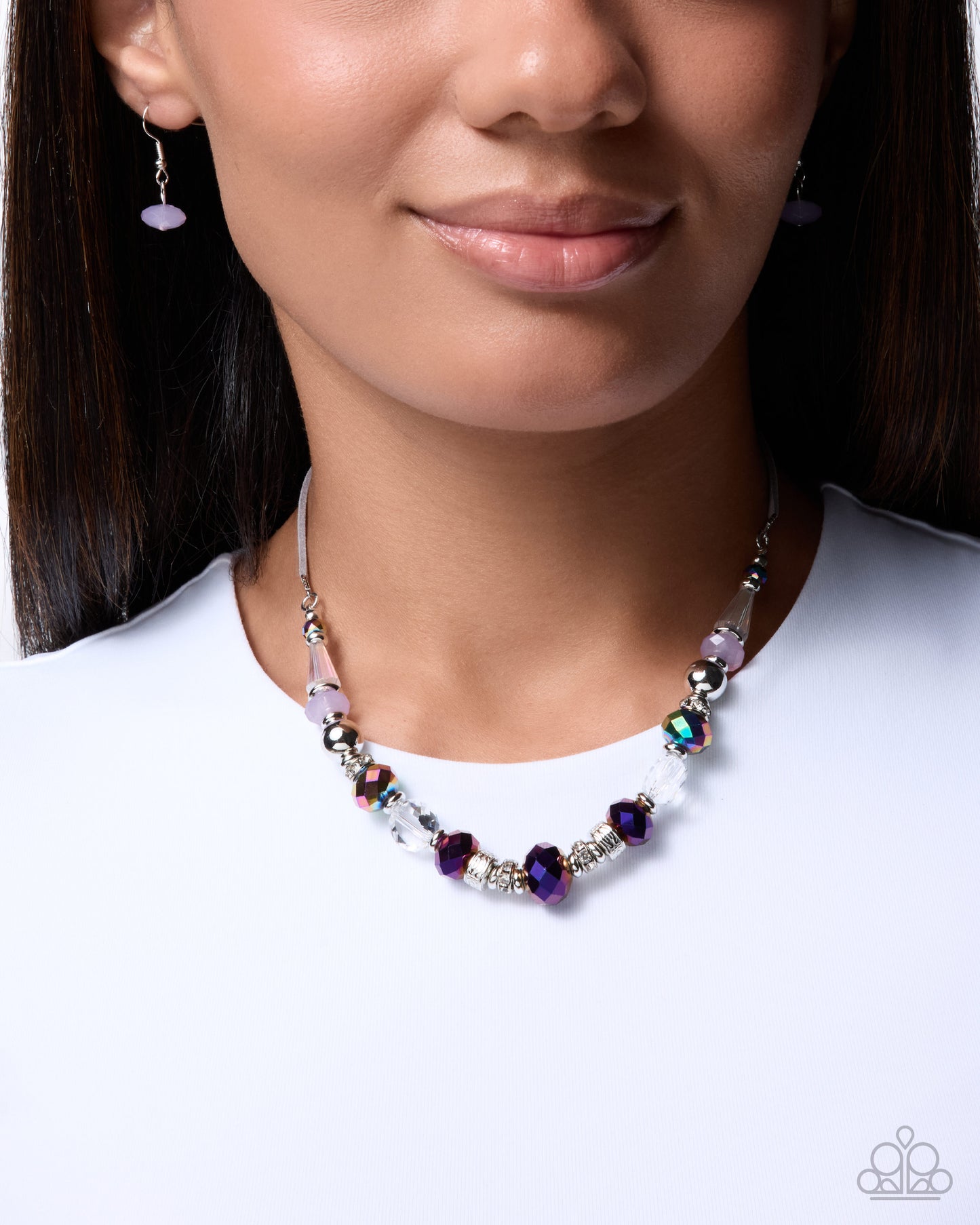 Suddenly Sleek - purple - Paparazzi necklace