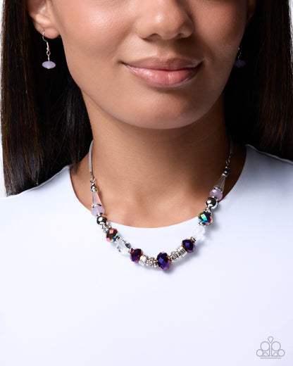 Suddenly Sleek - purple - Paparazzi necklace