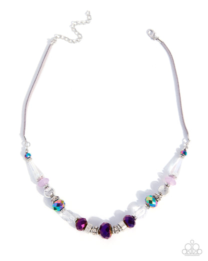 Suddenly Sleek - purple - Paparazzi necklace