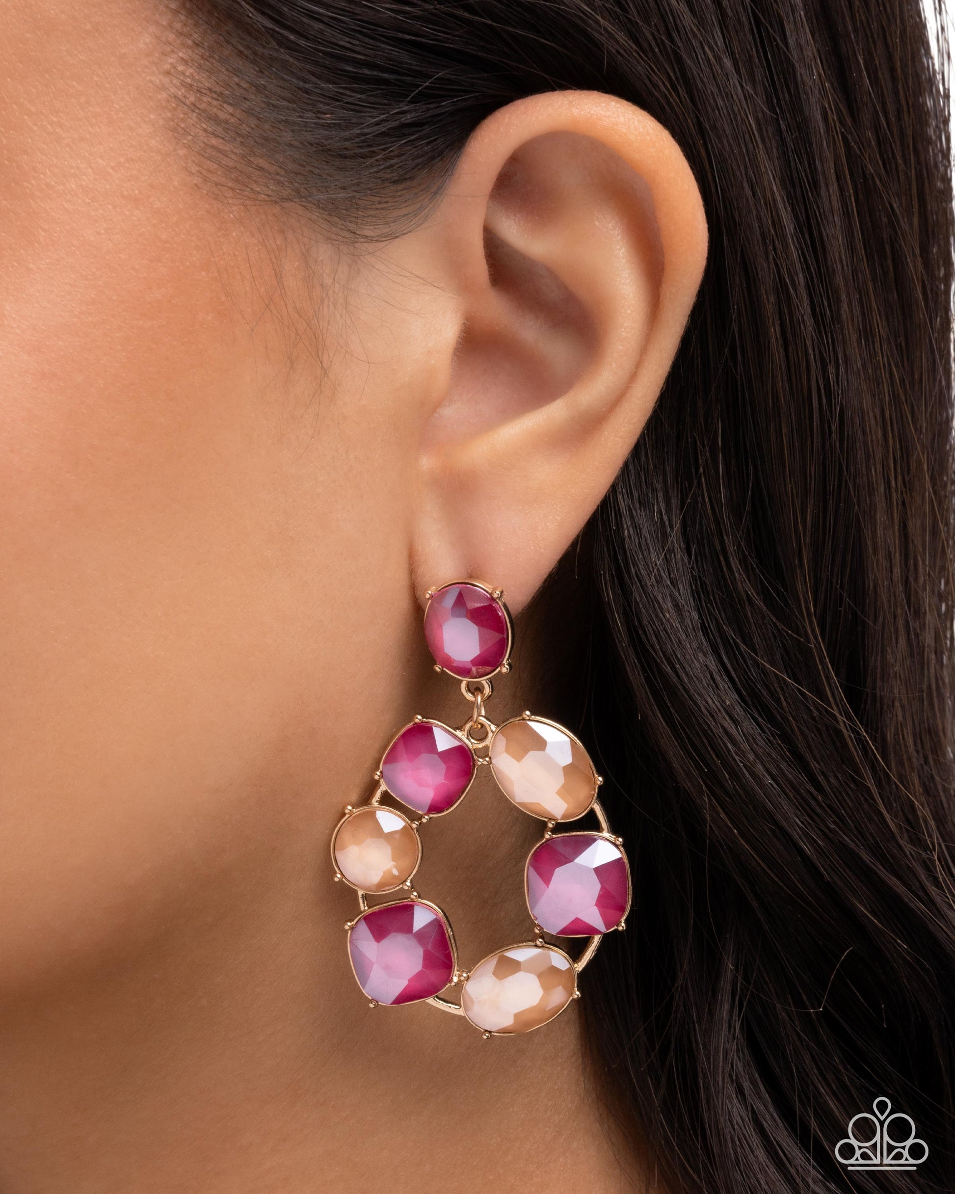 Suitable Shimmer - pink - Paparazzi earrings
