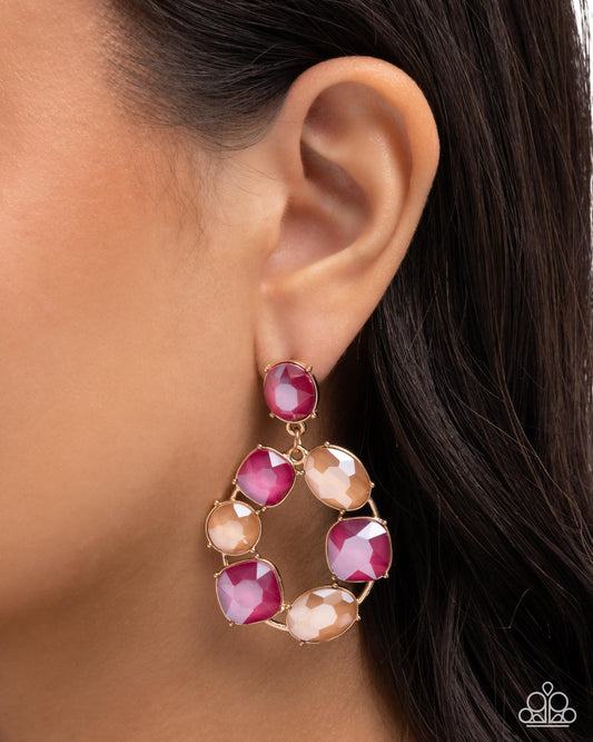 Suitable Shimmer - pink - Paparazzi earrings
