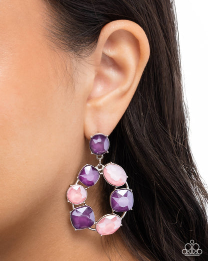Suitable Shimmer - purple - Paparazzi earrings