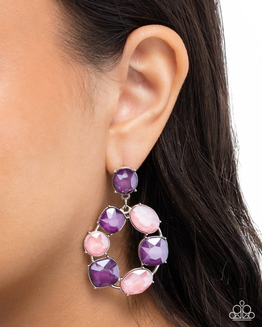 Suitable Shimmer - purple - Paparazzi earrings