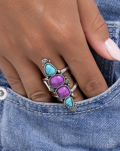 Suitably Santa Fe - purple - Paparazzi ring