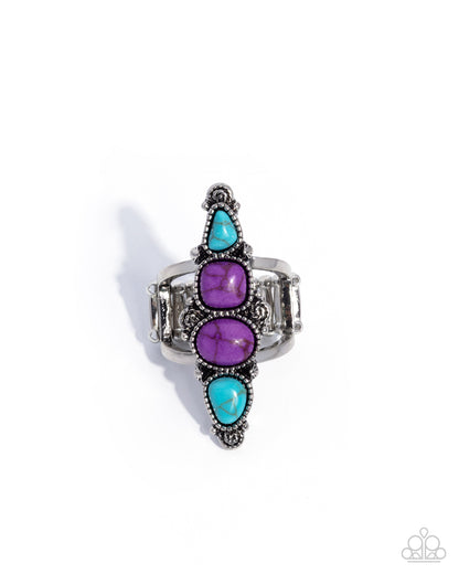 Suitably Santa Fe - purple - Paparazzi ring