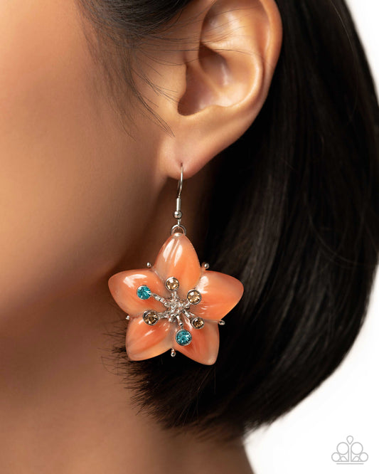 Summer Sprigs - orange - Paparazzi earrings