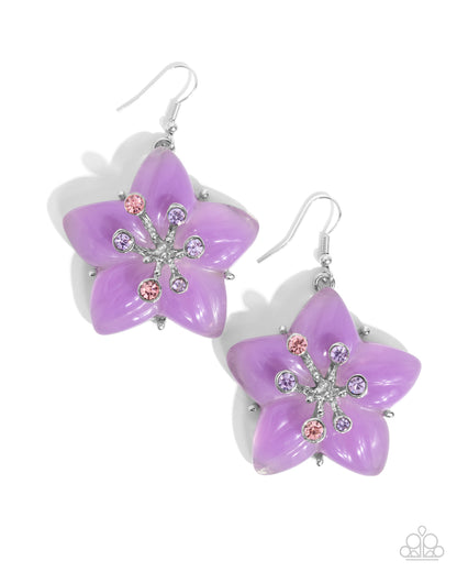 Summer Sprigs - purple - Paparazzi earrings