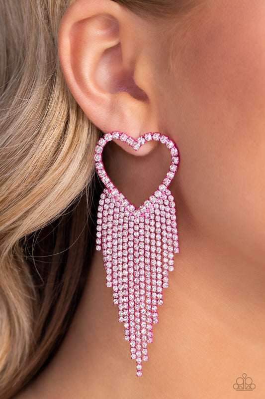 Sumptuous Sweethearts - pink - Paparazzi earrings