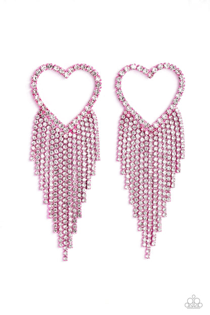 Sumptuous Sweethearts - pink - Paparazzi earrings