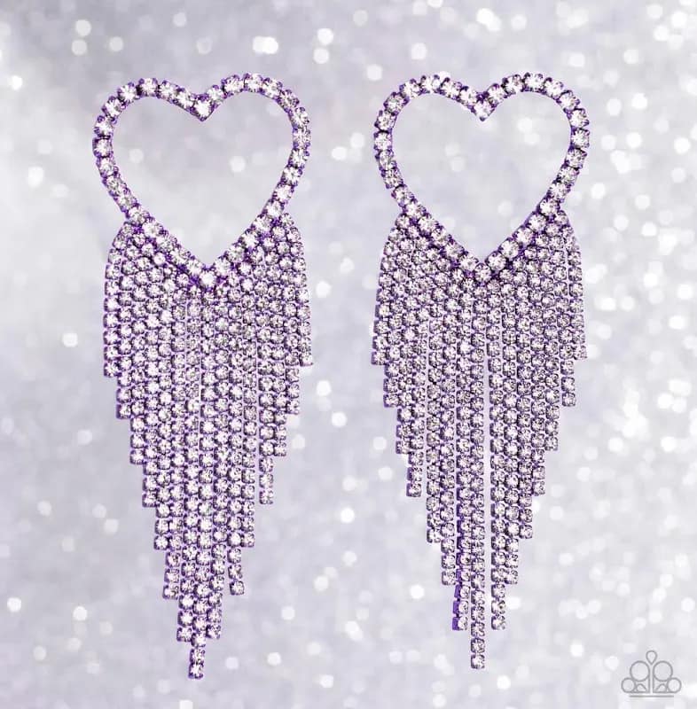 Sumptuous Sweethearts - purple - Paparazzi earrings