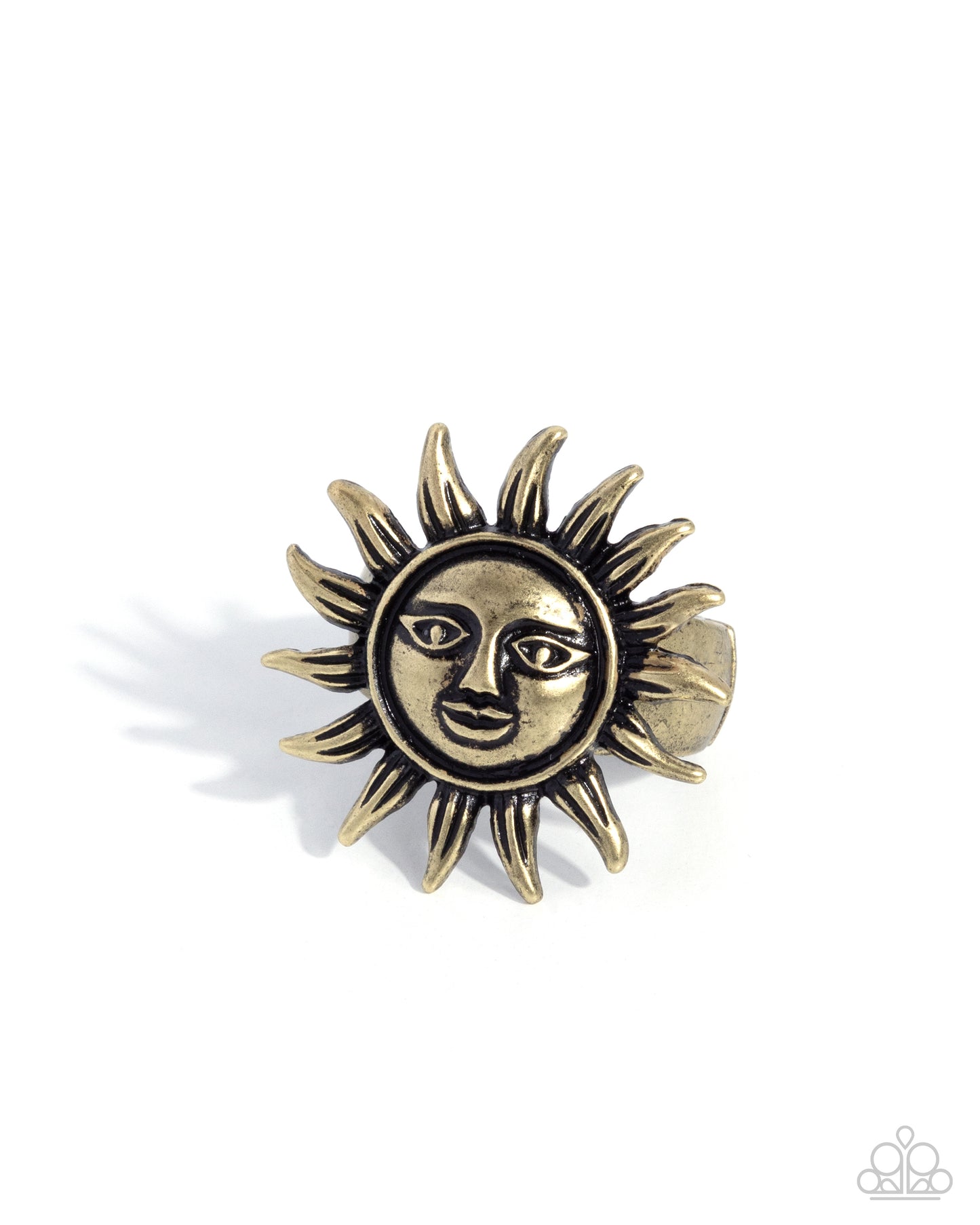 Sun Show - brass - Paparazzi ring