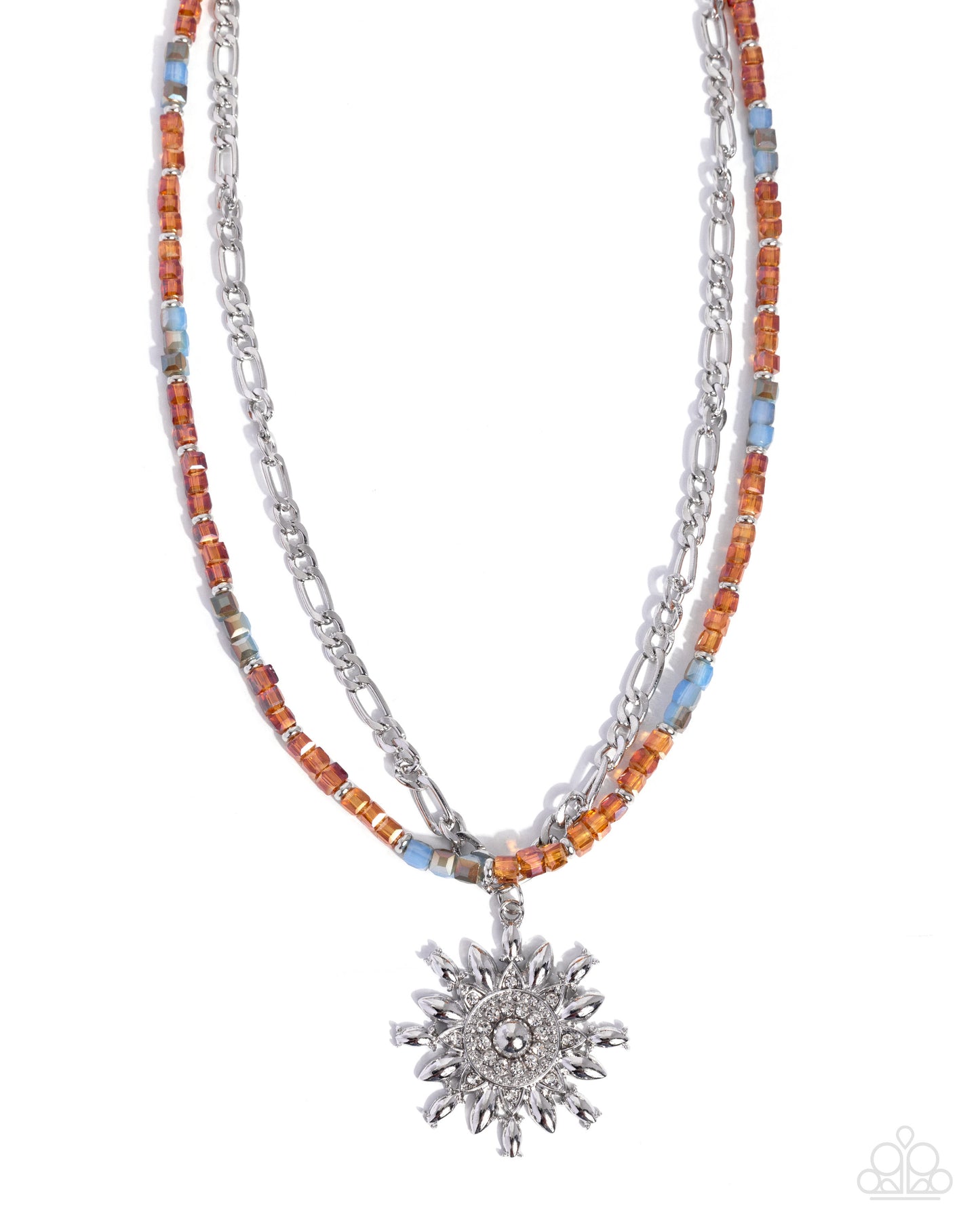 Sunburst Scene - orange - Paparazzi necklace