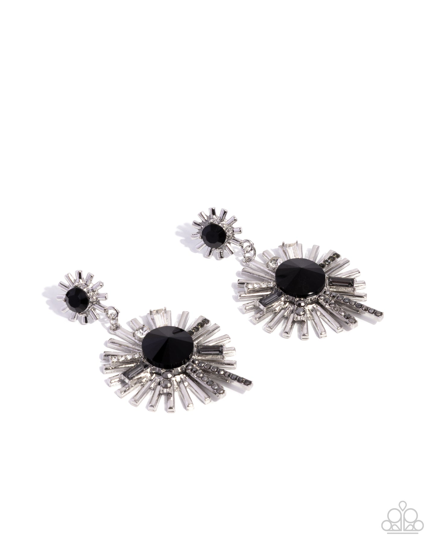 Sunburst Serenade - black - Paparazzi earrings