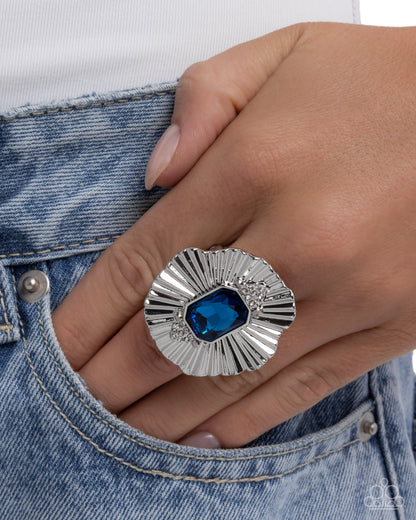 Sunburst Siren - blue - Paparazzi ring