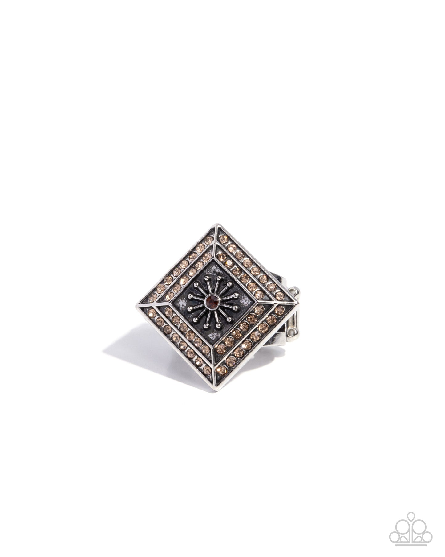 Sunburst Squared - brown - Paparazzi ring