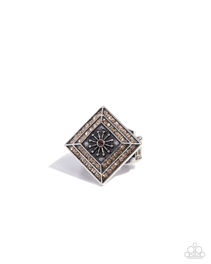 Sunburst Squared - brown - Paparazzi ring