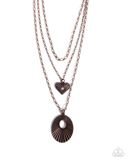 Sunburst Stage - copper - Paparazzi necklace