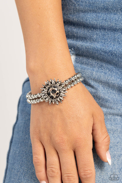 Sunflower Serenity - black - Paparazzi bracelet