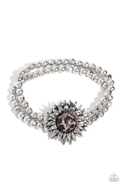 Sunflower Serenity - black - Paparazzi bracelet