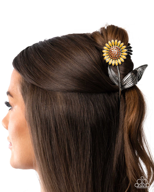 Sunflower Song - yellow - Paparazzi hair clip