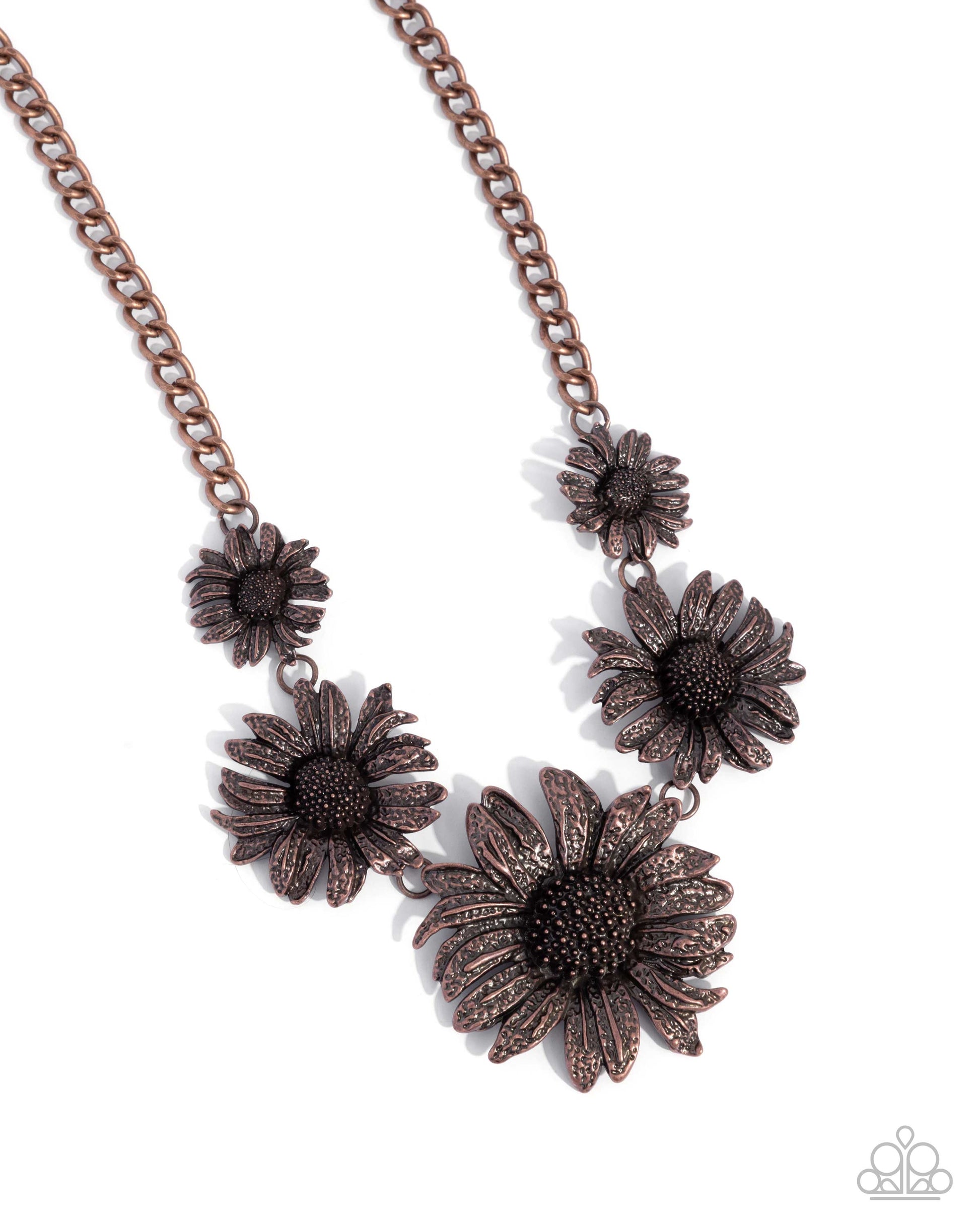 Sunflower Spring - copper - Paparazzi necklace