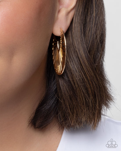 Sunset Silhouette - gold - Paparazzi earrings