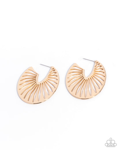 Sunset Silhouette - gold - Paparazzi earrings