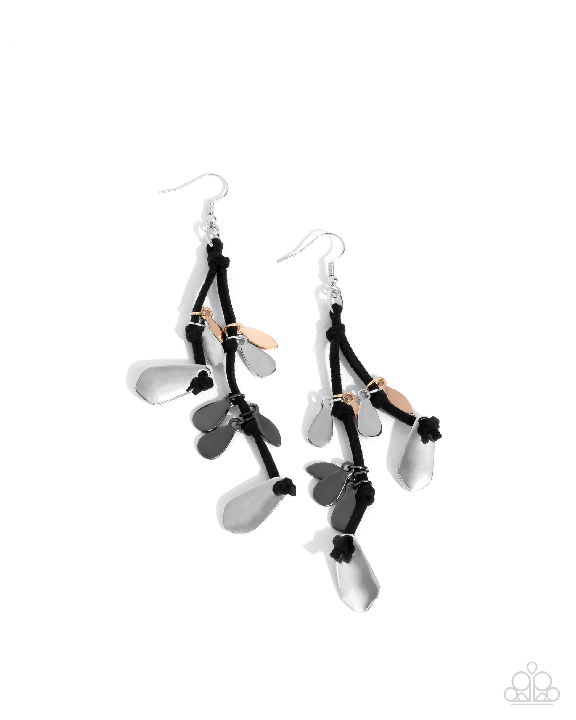 Sunset Suede - black - Paparazzi earrings