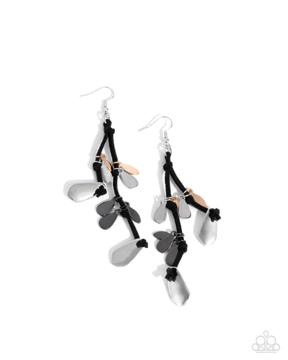 Sunset Suede - black - Paparazzi earrings