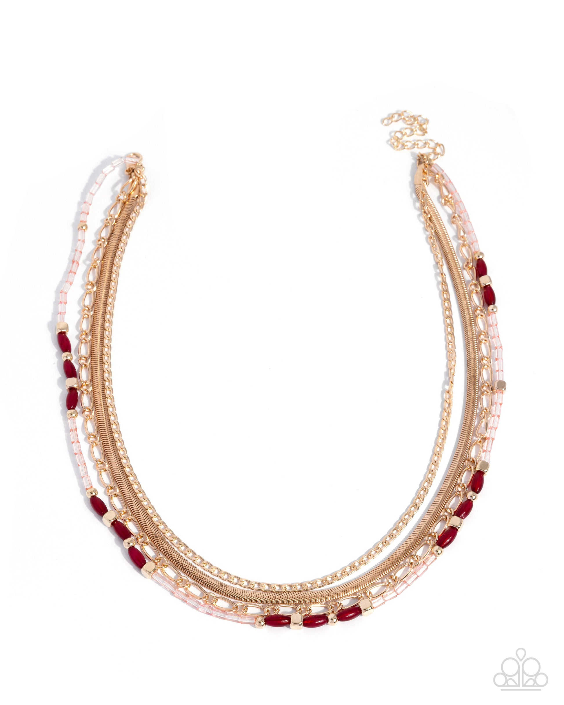 Sunset Surface - red - Paparazzi earrings