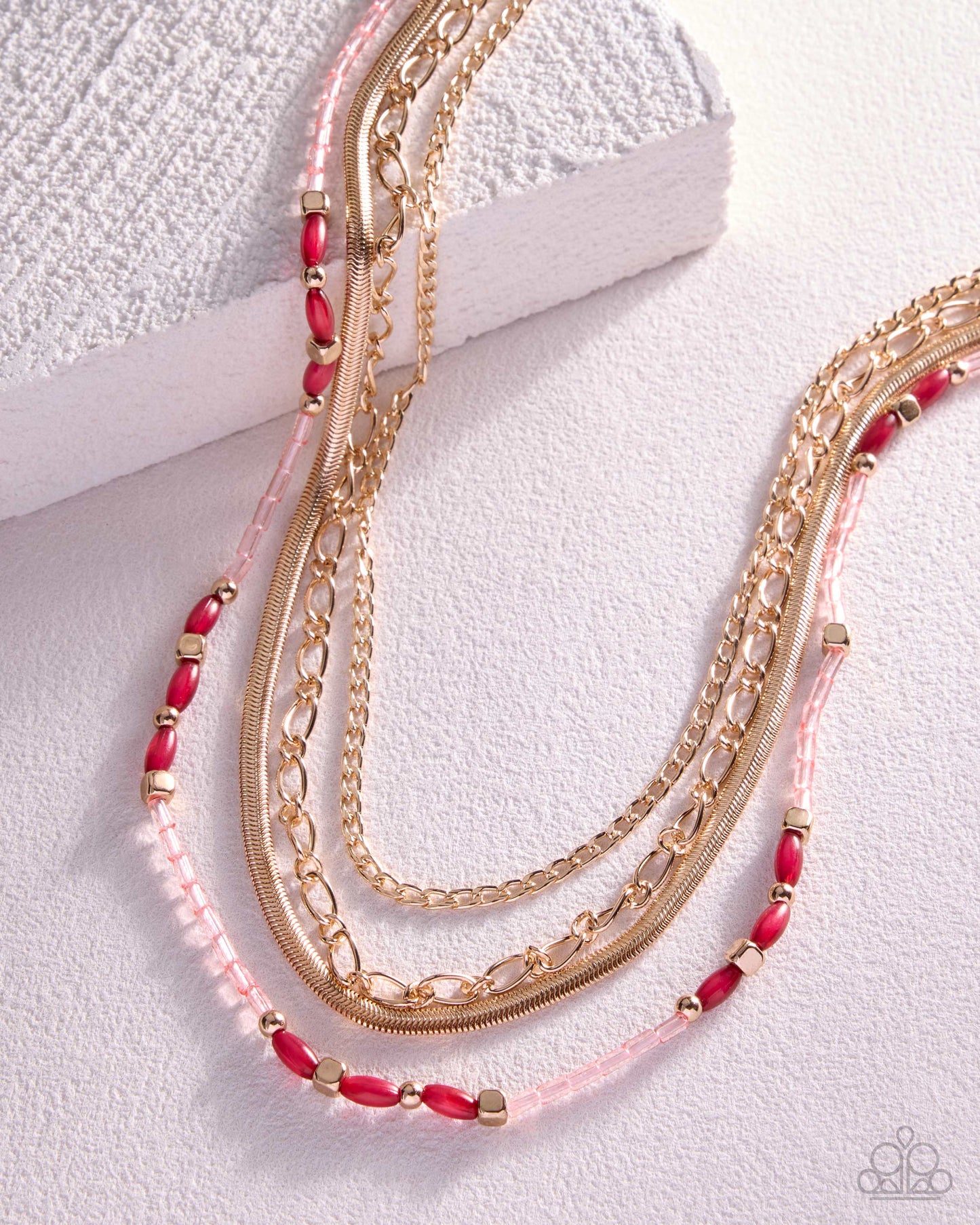 Sunset Surface - red - Paparazzi earrings