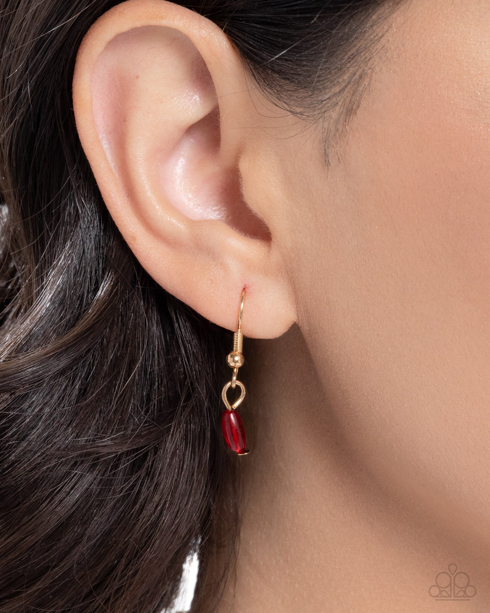 Sunset Surface - red - Paparazzi earrings