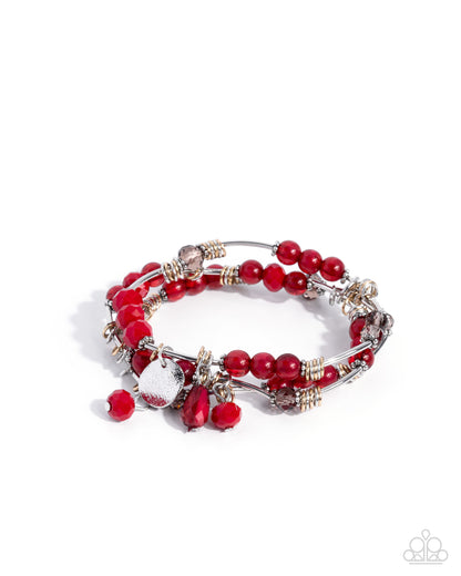 Sunset Synchronization - red - Paparazzi bracelet