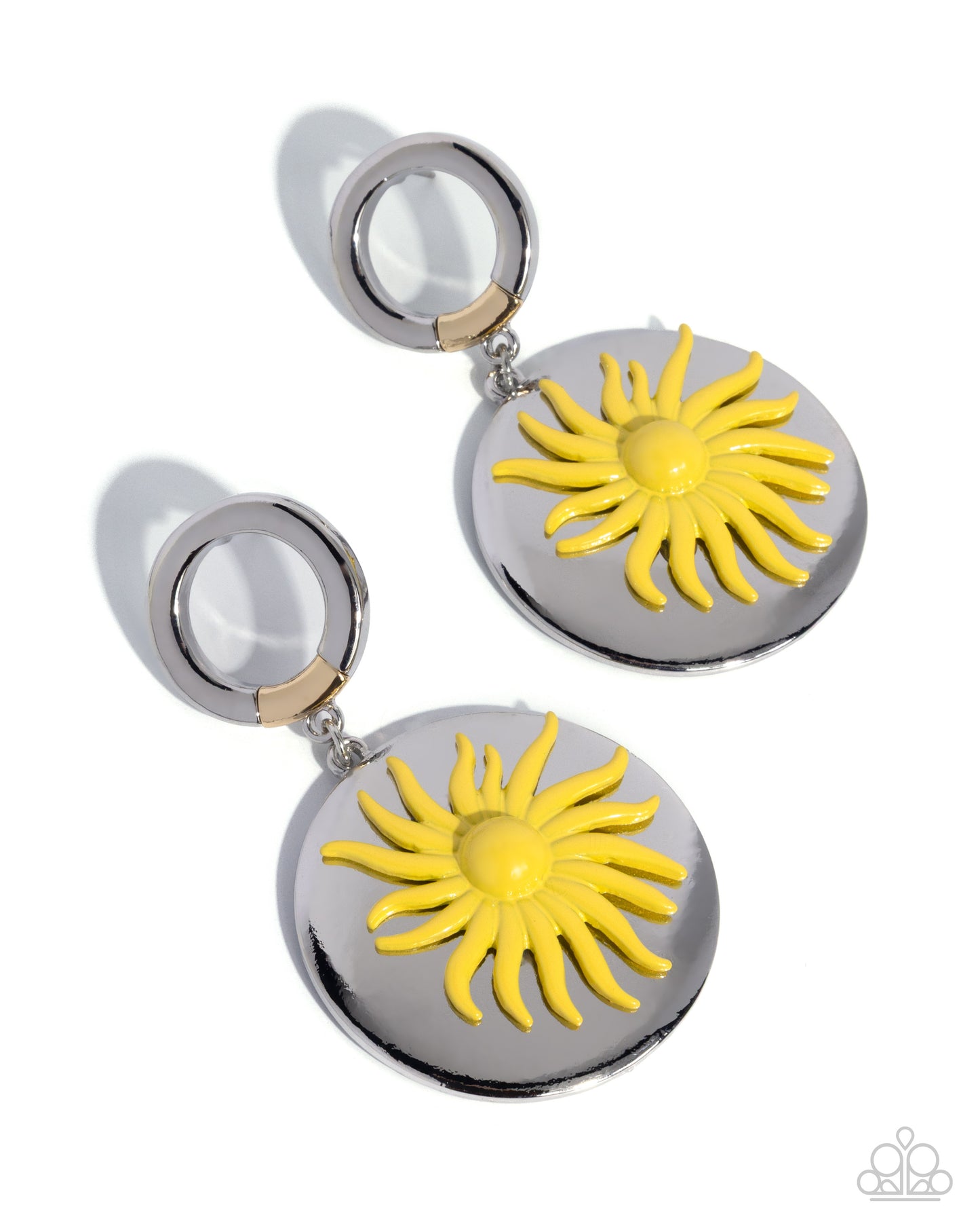 Sunshine Surge - yellow - Paparazzi earrings