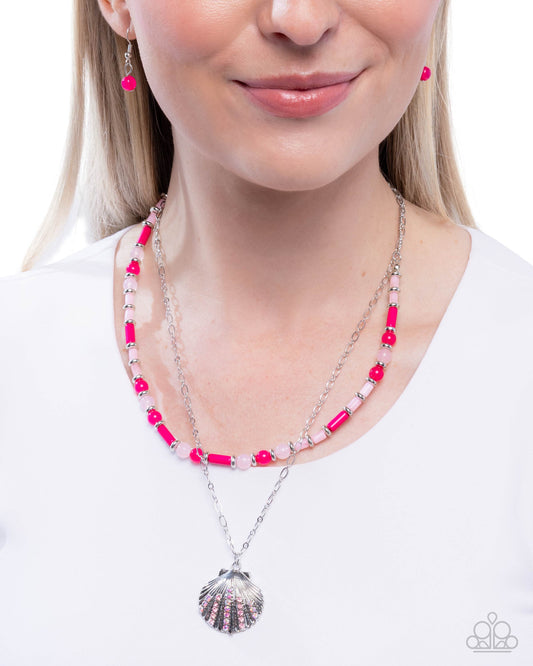 Superior Seashell - pink - Paparazzi necklace