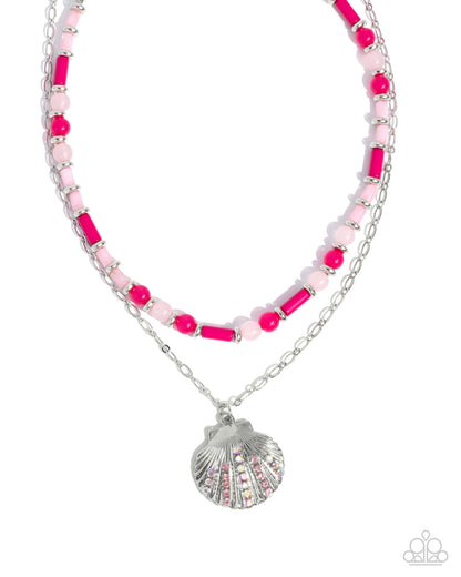 Superior Seashell - pink - Paparazzi necklace