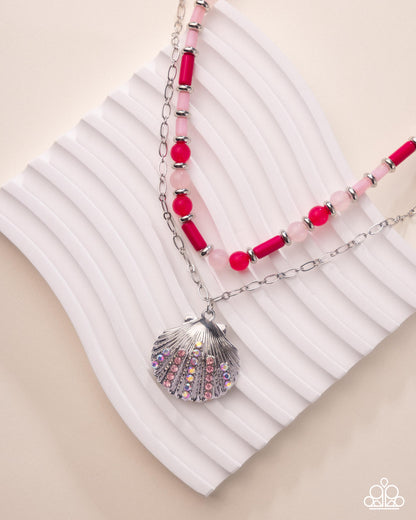 Superior Seashell - pink - Paparazzi necklace