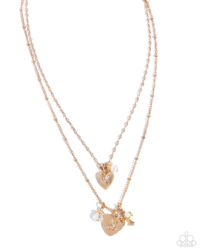 Supernal Shimmer - gold - Paparazzi necklace