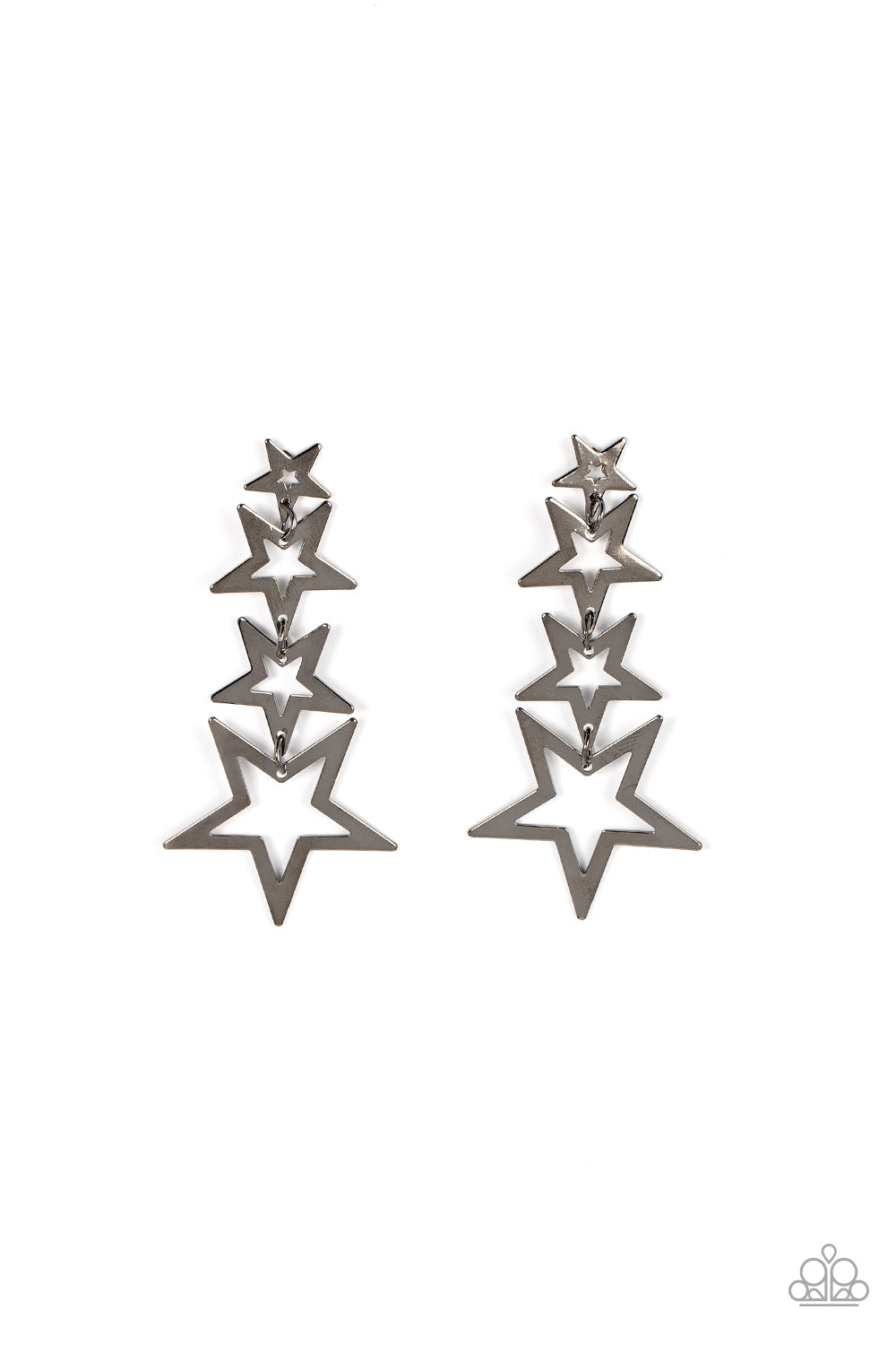 Superstar Crescendo - black - Paparazzi earrings