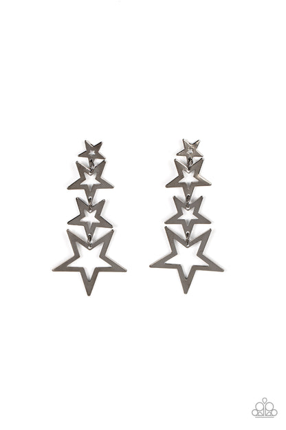 Superstar Crescendo - black - Paparazzi earrings