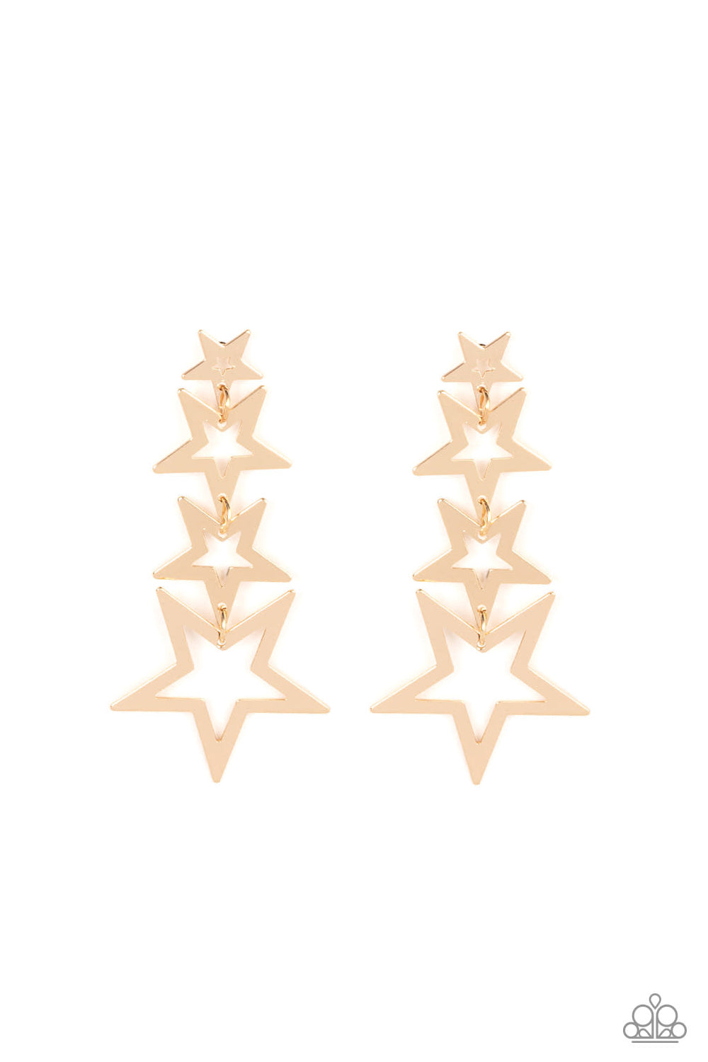 Superstar Crescendo - gold - Paparazzi earrings