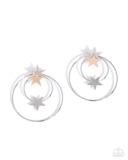 Superstar Sashay - silver - Paparazzi earrings