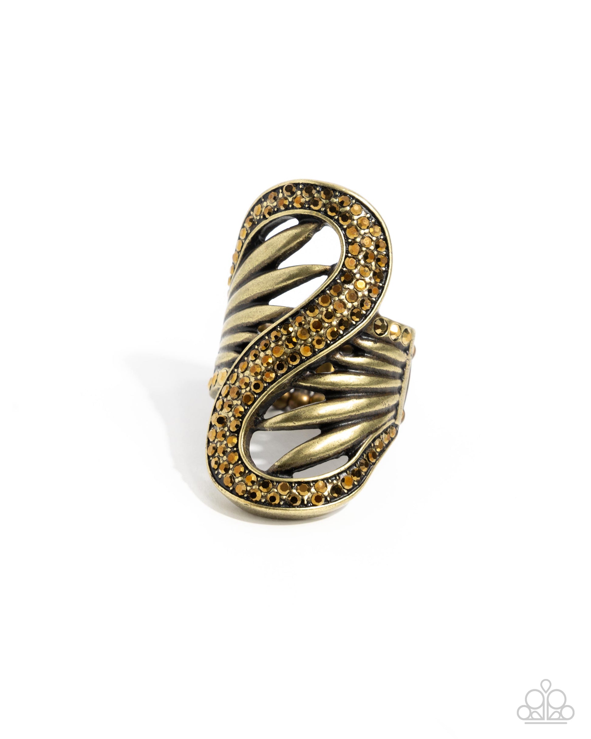 Superstar Spiral - brass - Paparazzi ring