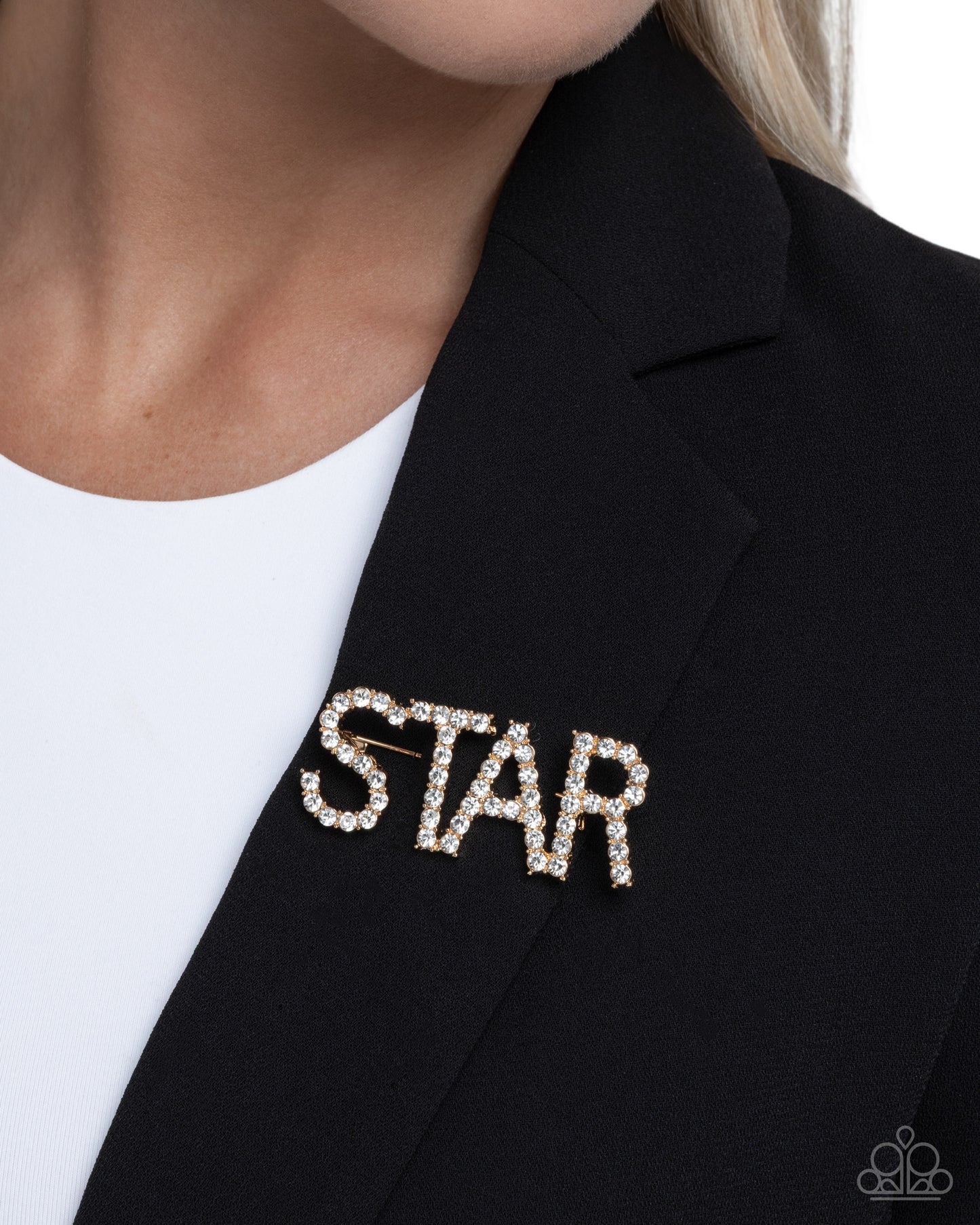 Superstar Sum - gold - Paparazzi brooch