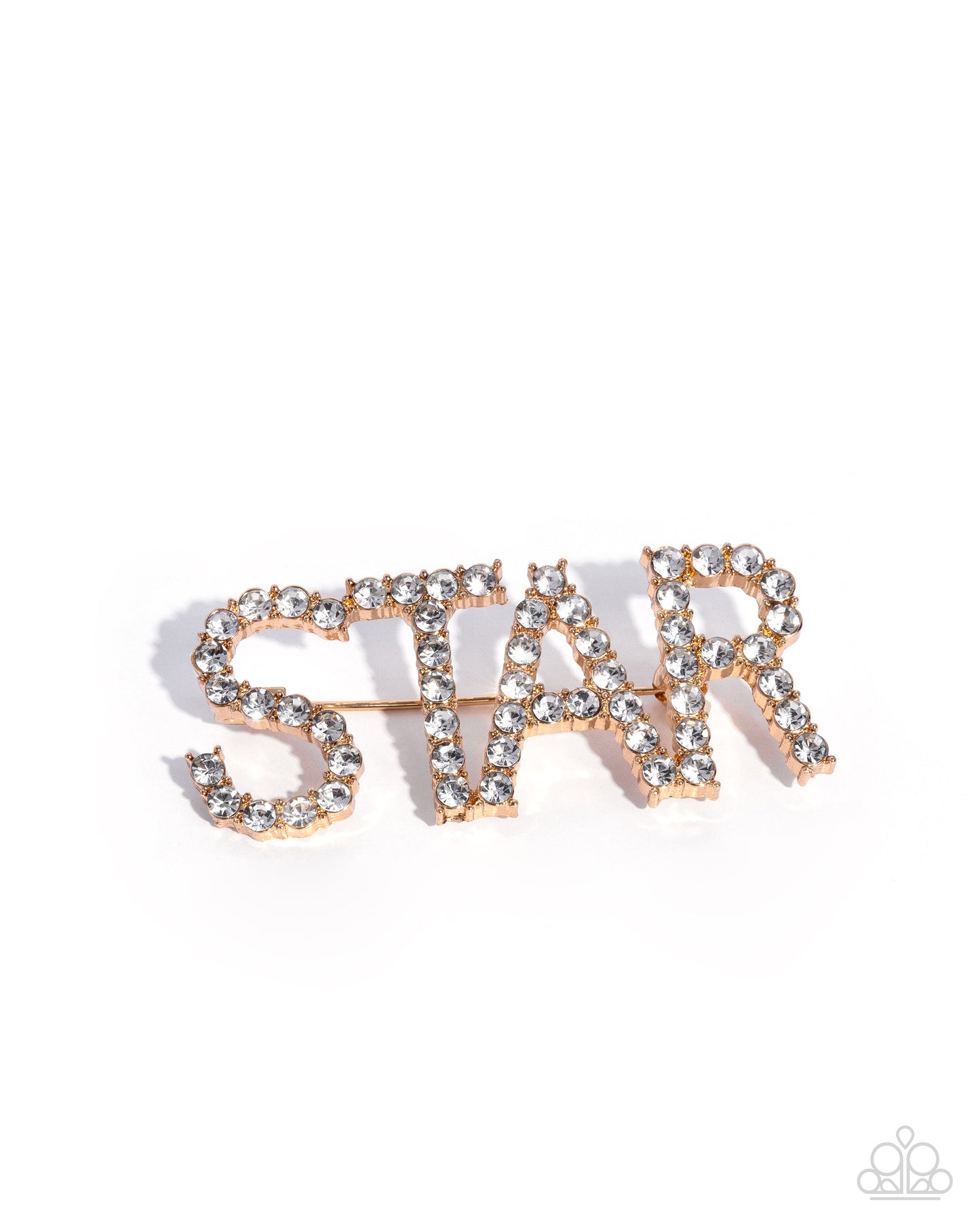 Superstar Sum - gold - Paparazzi brooch