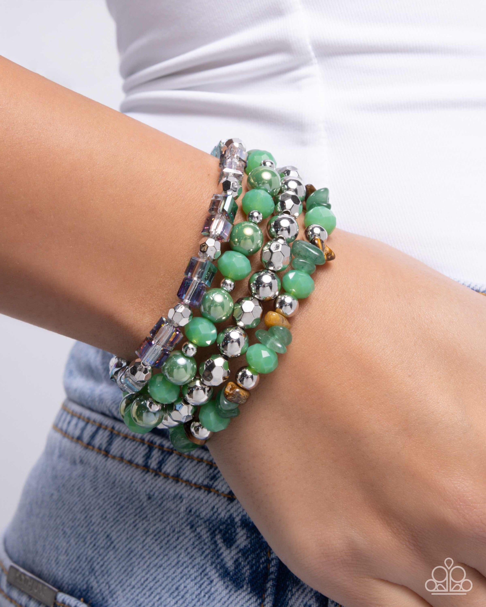 Supervisory Stack - green - Paparazzi bracelet