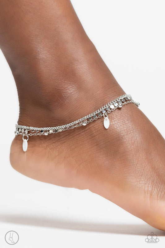 Surf City - white - Paparazzi anklet