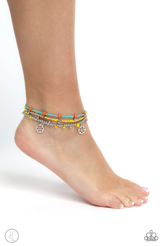 Surfing Safari - blue - Paparazzi anklet