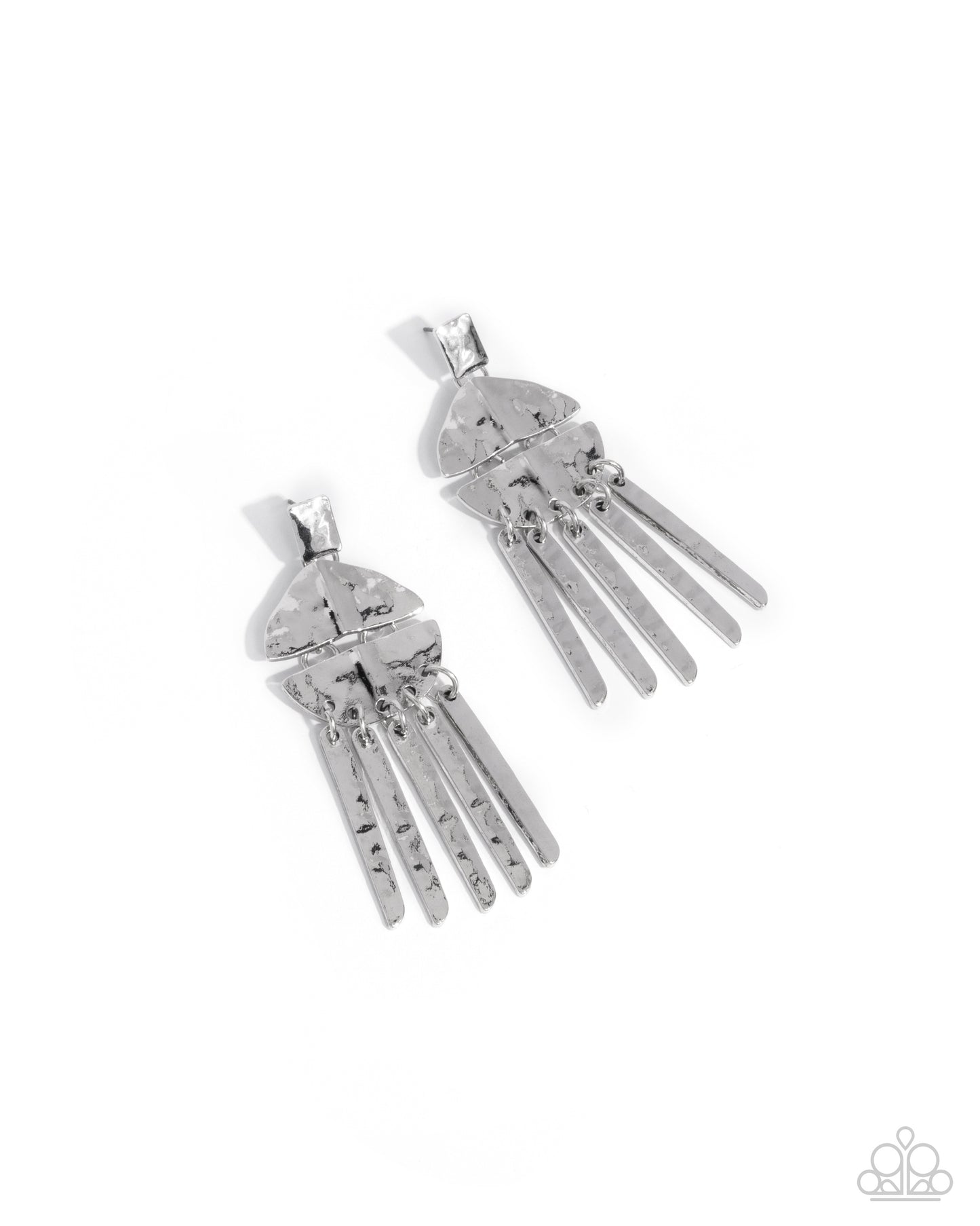 Suspended Disbelief - silver - Paparazzi earrings