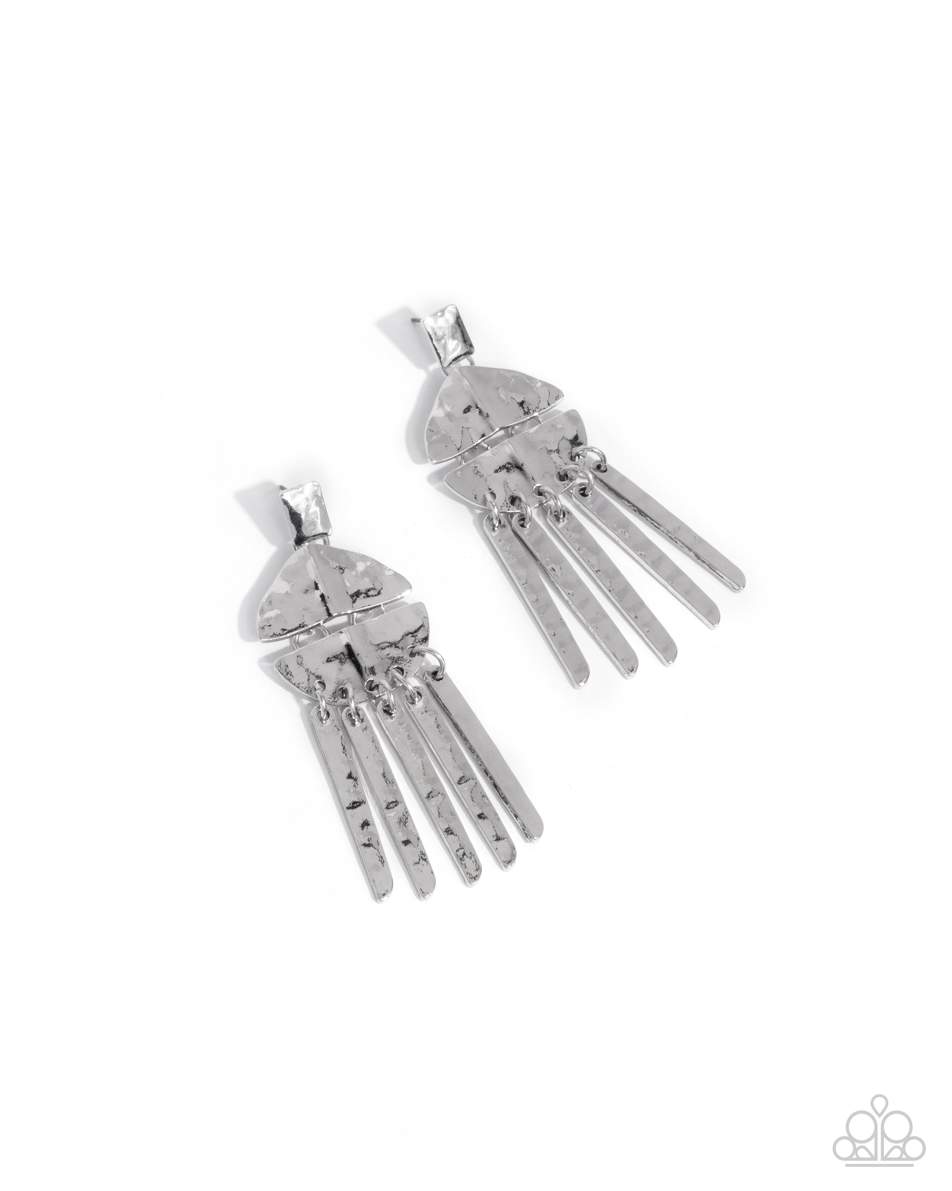 Suspended Disbelief - silver - Paparazzi earrings